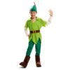 Peter pan 3-4 anni cappello, camicia, cintura, pantaloni e copristivali