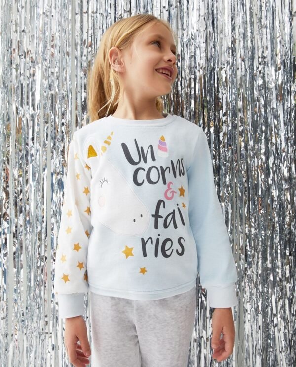 PIJAMA/A VEL. FANTASIA - CELESTE -    3Y - 1