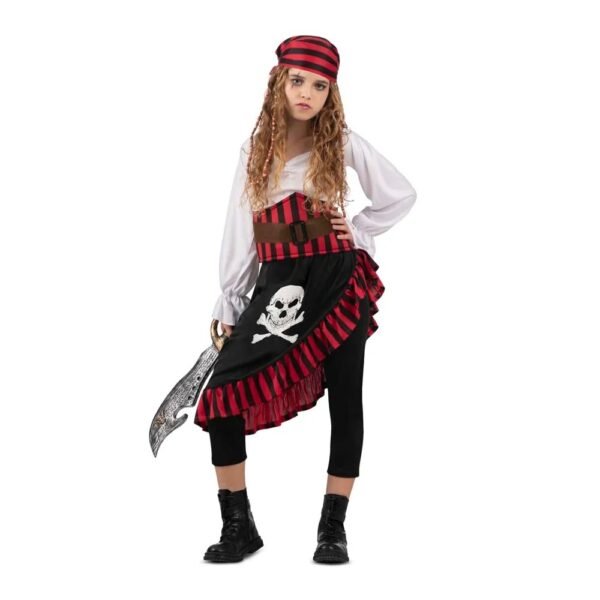 Pirata 7-9 Anni Bandana, abito, corsetto e cintura