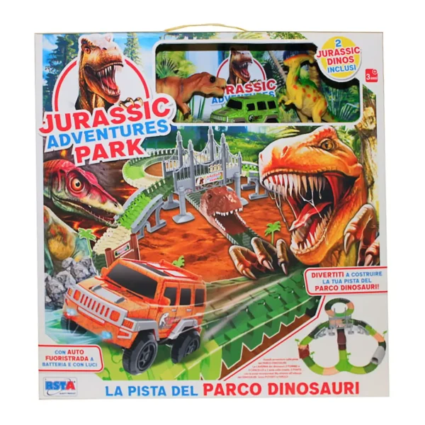 PISTA PARCO DINOSAURI CON AUTO