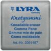 PLASTIC ERASER LYRA SLEEVED WHITE K30
