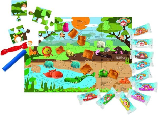PLASTILINA DIDO' MODEL E PUZZLE SAVANA