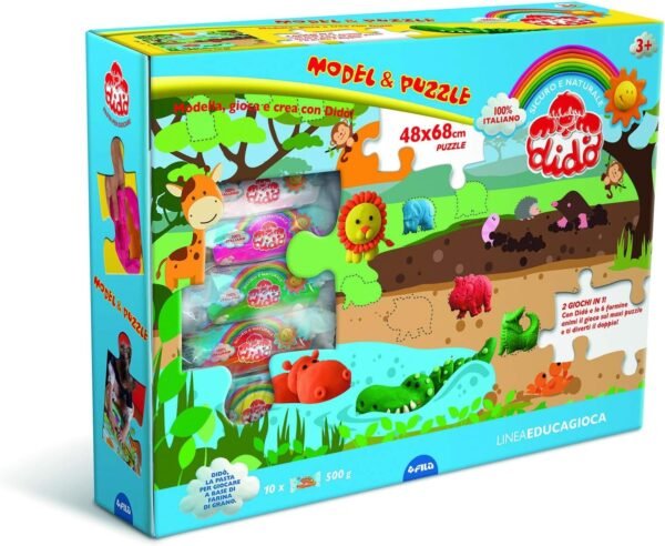 PLASTILINA DIDO' MODEL E PUZZLE SAVANA
