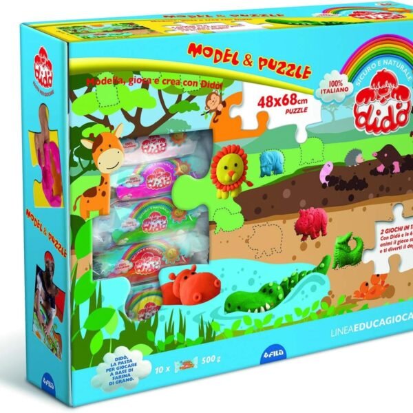 PLASTILINA DIDO' MODEL E PUZZLE SAVANA