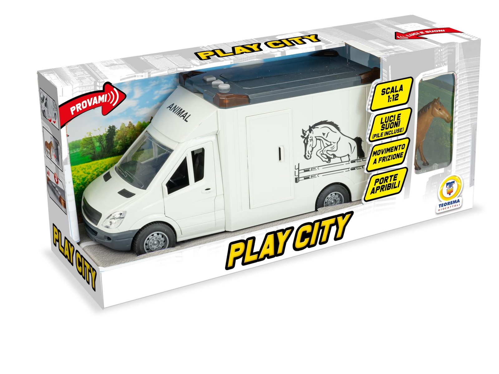 PLAY CITY - PLAYSET TRASPORTO CAVALLI LUCI E SUONI