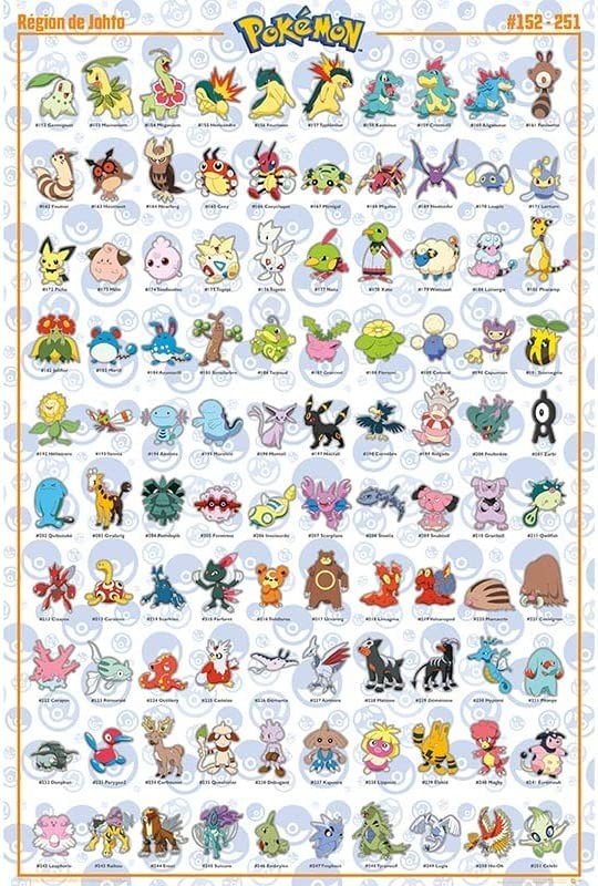 POKEMON - Poster "Johto French" (91.5x61)