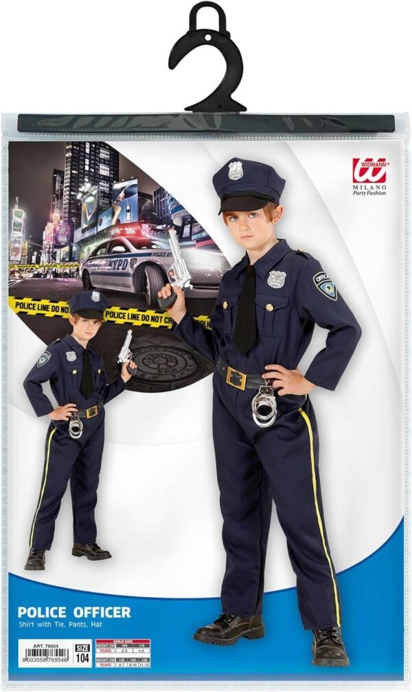 "POLIZIOTTO" (camicia con cravatta, pantaloni, cappello)