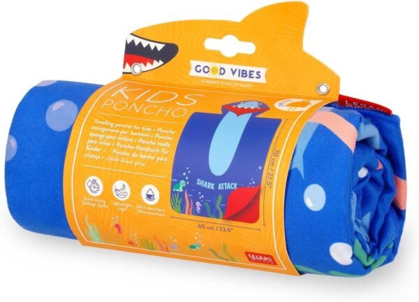 PONCHO ASCIUGAMANO PER
BAMBINI - KIDS PONCHO -
SHARK