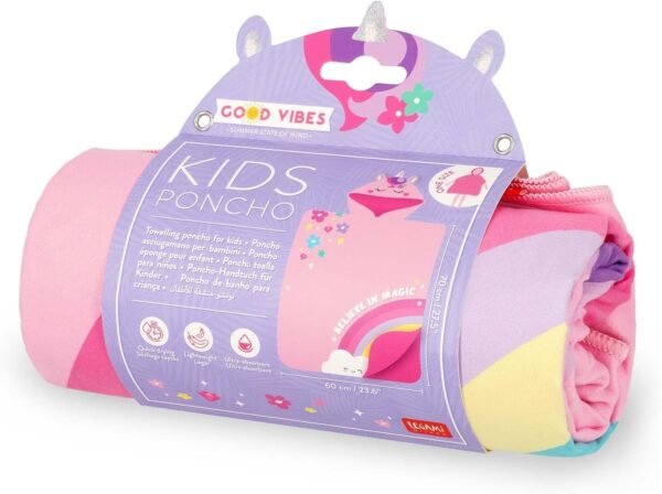 Poncho asciugamano per bambini - kids poncho - unicorn