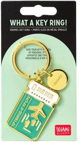 PORTACHIAVI METALLO SMALTATO -
WHAT A KEY RING - TRAVEL