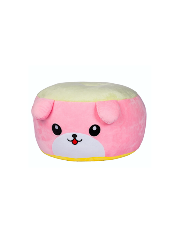 PUFF PELUCHE CANE ROSA 40X25CM