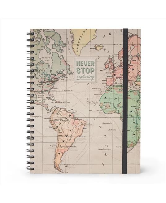 QUADERNO SPIRALATO A RIGHE -
SPIRAL NOTEBOOK - MAXI - TRAVEL
