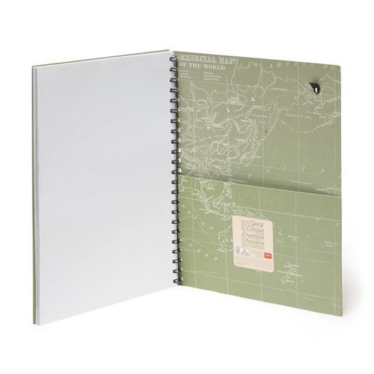 QUADERNO SPIRALATO A RIGHE -
SPIRAL NOTEBOOK - MAXI - TRAVEL