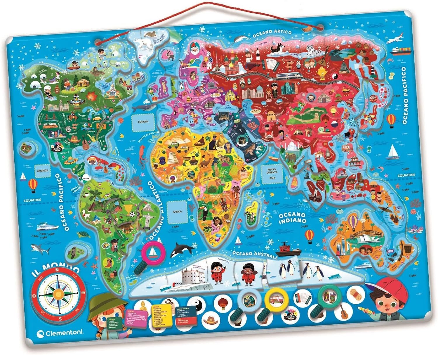 QUADRO MAGNETICO IL MONDO -K- - immagine 2