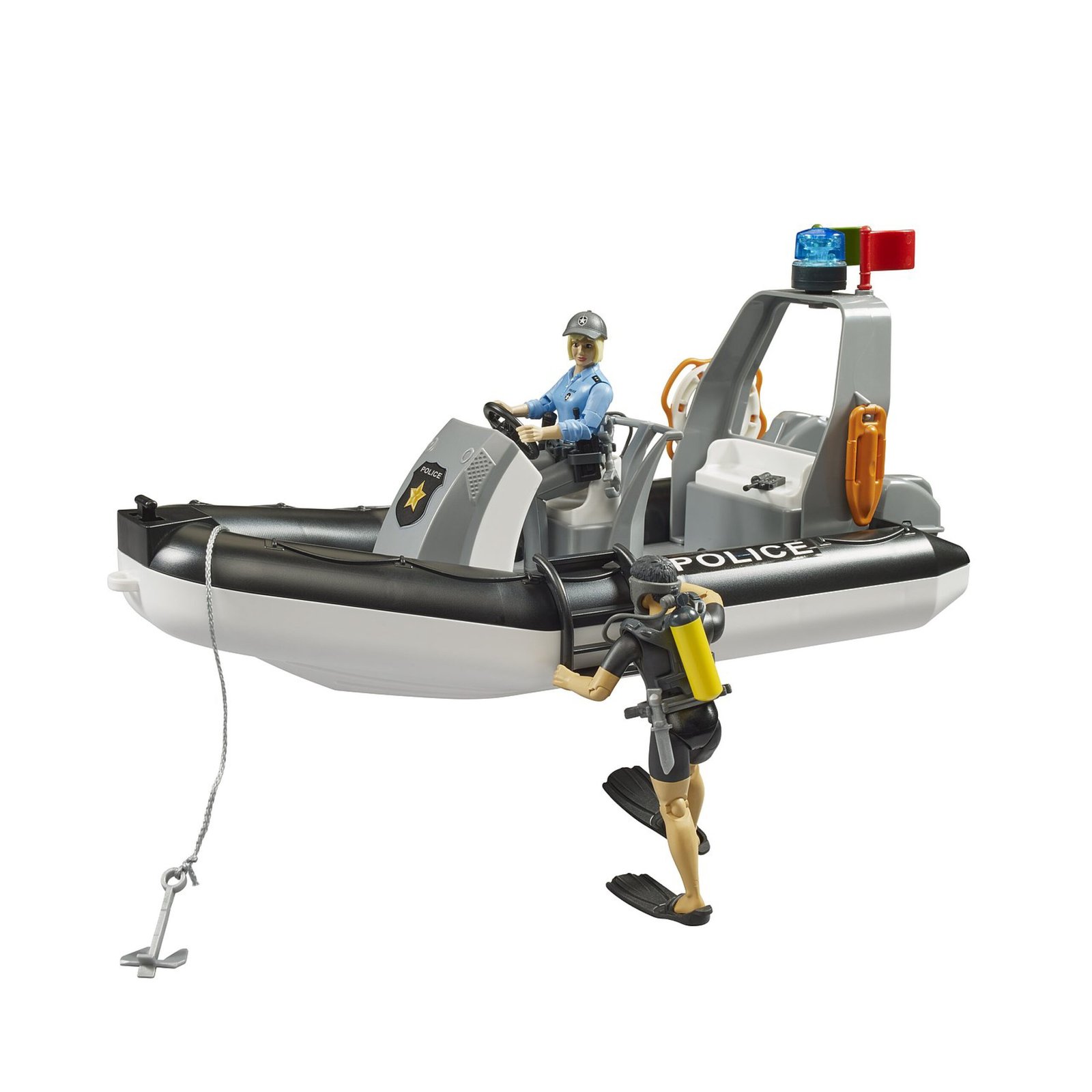 RAM 2500 Police Pickup, L+S Module, trailer, boat,2figures - immagine 3