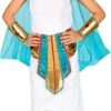 REGINA EGIZIANA (vestito, collare con velo e braccialetti, cintura, copricapo) 11/13 ANNI