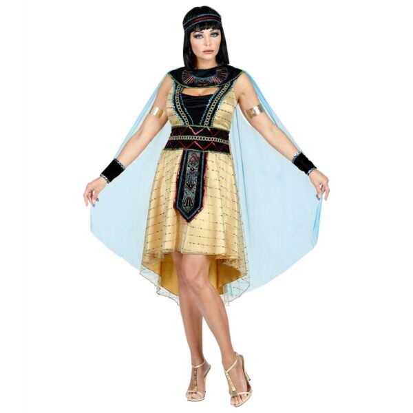 "REGINA EGIZIANA" (vestito con mantello, braccialetti, fascia per testa)  TG M