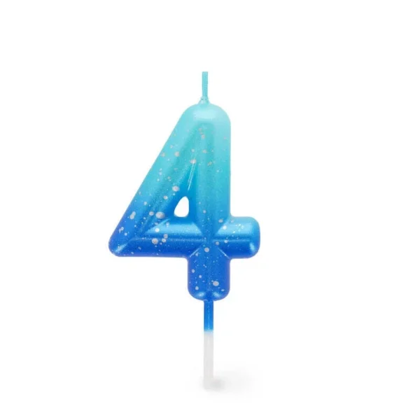 CANDELA PER TORTA - HAPPY BIRTHDAY CANDLE - BLUE - 4