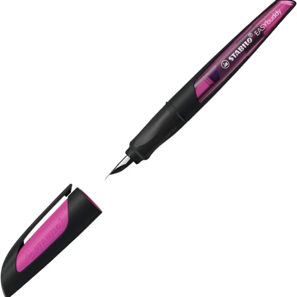 Stabilo easybuddy fusto nero/magenta +1 cartuccia blu