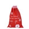 SACCO ROSSO CON SCRITTA FIOCCHI NEVE 50X70 CM