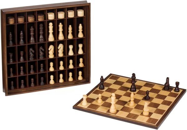 SCACCHIERA-DAMA IN LEGNO DELUXE BY DAL NEGRO