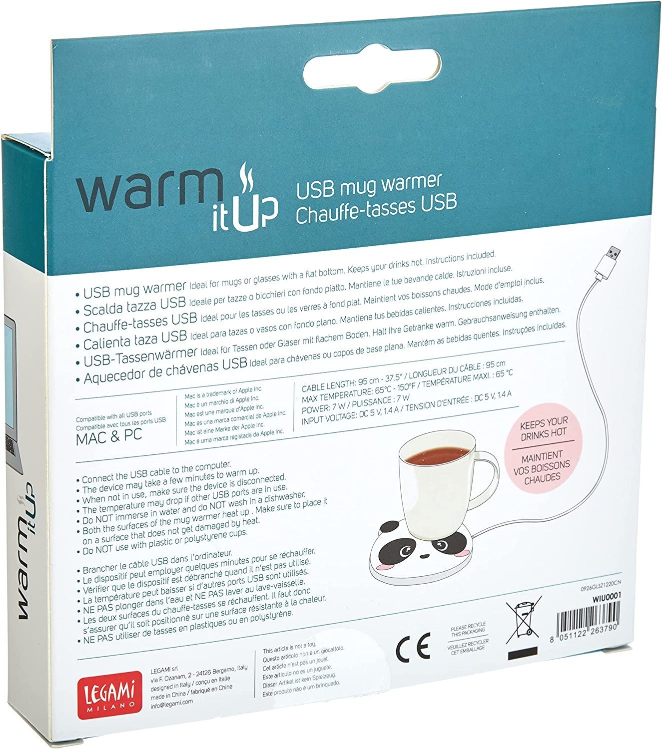 SCALDA TAZZA USB WARM IT UP - PANDA - immagine 2