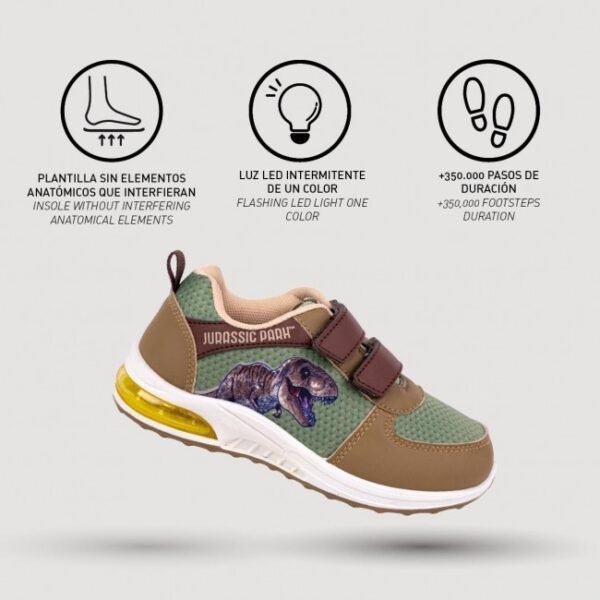 SCARPA SPORTIVA SUOLA PVC CON LUCI JURASSIC PARK