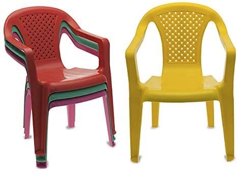 SEDIA CON POGGIABRACCIO 4 COLORI ASST.