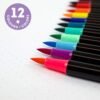 Set 12 pennarelli punta penn. - brush markers - multicolor