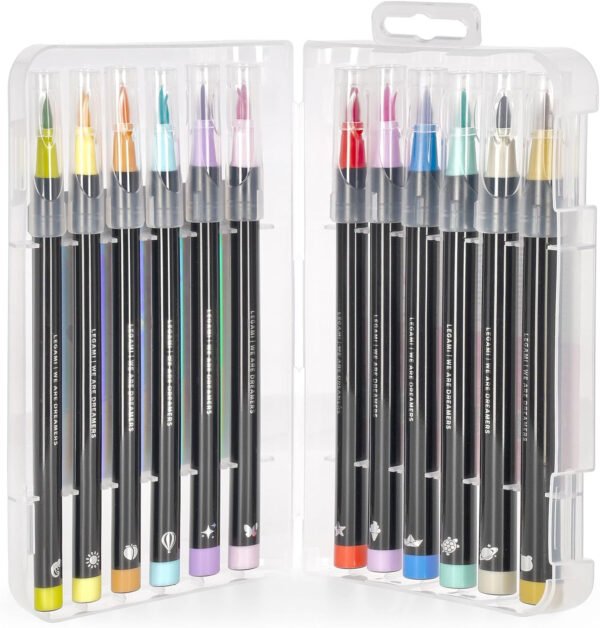 Set 12 pennarelli punta penn. - brush markers - pastel colours