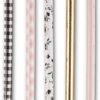 Set 5 pencils rose gold foil tri-coastal posh+pop clean&chic