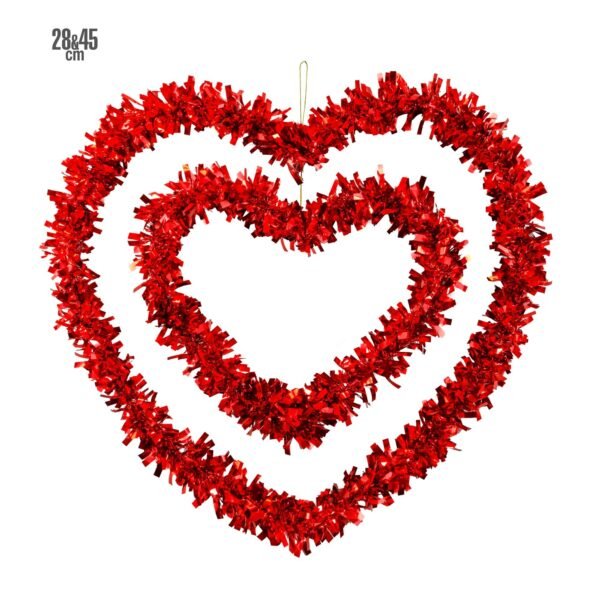 Set da 2 cuori in fili di lame' 28 e 45 cm