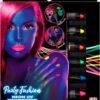 Set da 6 matite trucco fluorescenti in scatola con finestra (2 rosa fluo, 1 giallo, 1 arancione, 1