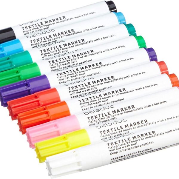Set di 10 pennarelli per stoffe
