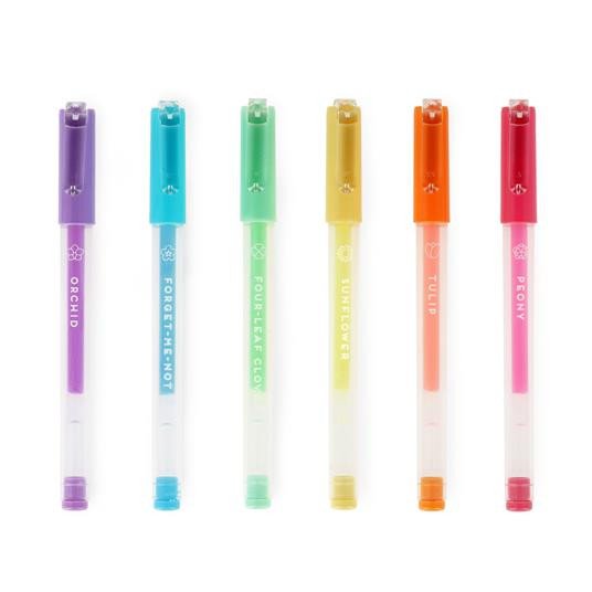Set di 6 mini penne gel - spring is in the air - pastel colours