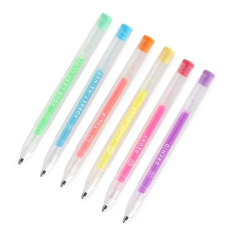 Set di 6 mini penne gel - spring is in the air - pastel colours