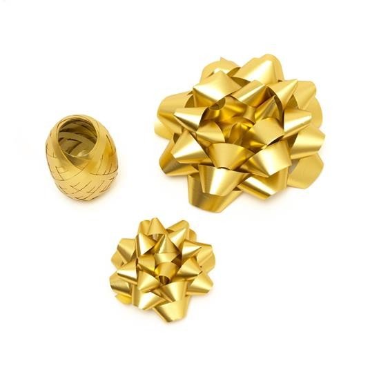 SET DI DUE FIOCCHI E UN NASTRO -
BOWS & RIBBON SET - GOLD