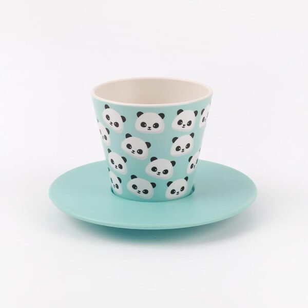 SET TAZZINA, PIATTINO E CUCCHIAINO IN RPET PANDA