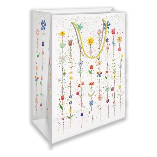 SHOPPER PRETTY FLOWER C/GLITTER f.to 26x32+12 L