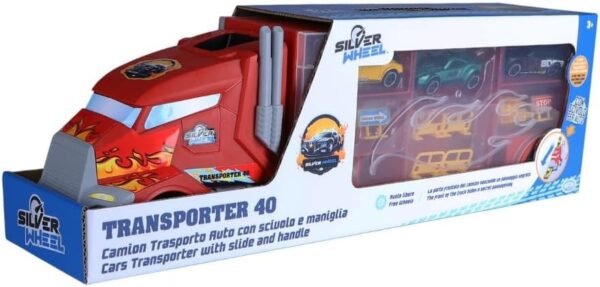 SILVER WHEEL - CAMION TRANSPORTER 40 CM C/3 AUTO