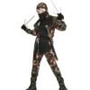 Soldato ninja (casacca con cappuccio e lacci, pantaloni con lacci, c..