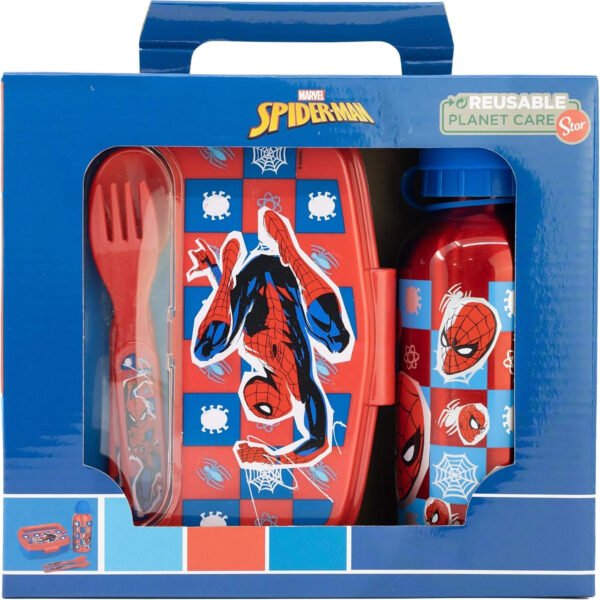 spiderman-gift-box-borraccia-all400mlportamerend.jpg SPIDERMAN GIFT BOX BORRACCIA ALL.400ML+PORTAMEREND