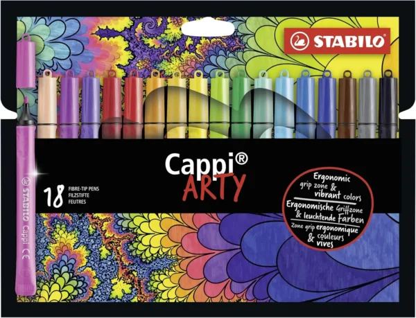 STABILO Cappi ARTY astuccio in cartone da 18 colori ass.