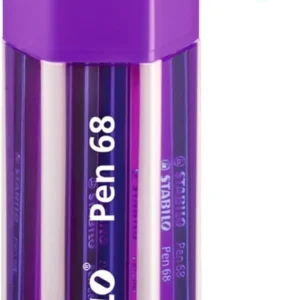 STABILO Pen 68 Big Pen Box, astuccio in plastica in 3 varianti da 20 colori ass.