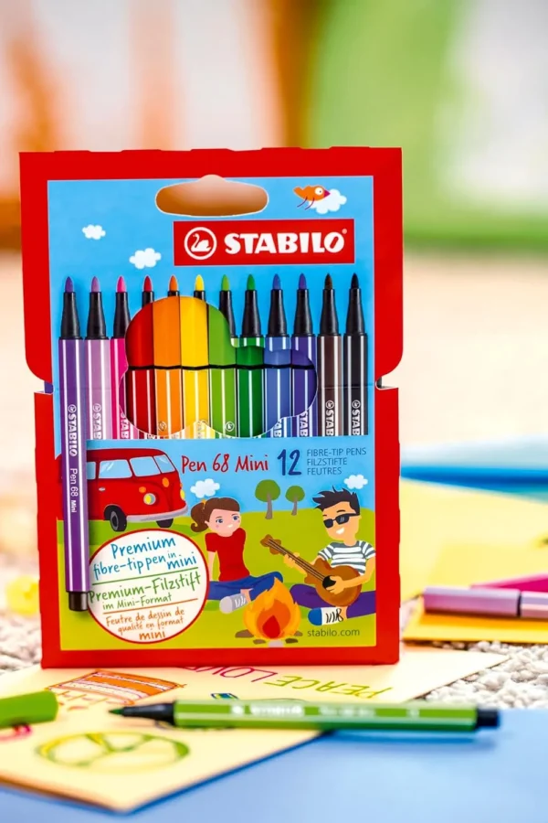 STABILO Pen 68 mini astuccio in cartone da 18 colori ass.