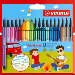 STABILO Pen 68 mini astuccio in cartone da 18 colori ass.