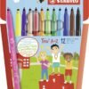 STABILO Trio A-Z astuccio in cartone da 12 colori ass.
