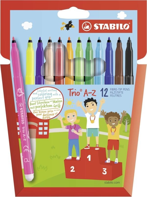 STABILO Trio A-Z astuccio in cartone da 12 colori ass.