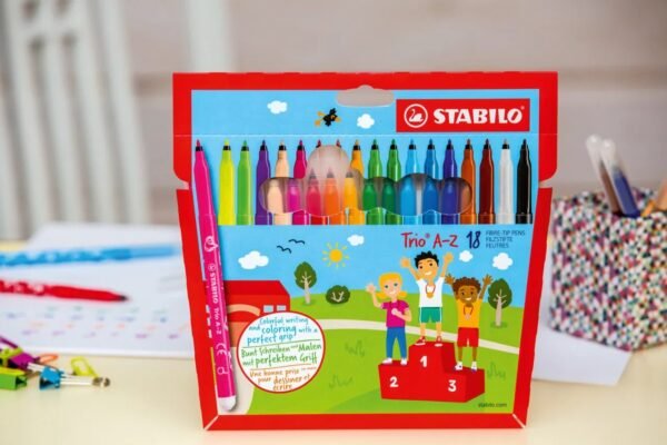 STABILO Trio A-Z astuccio in cartone da 18 colori ass.