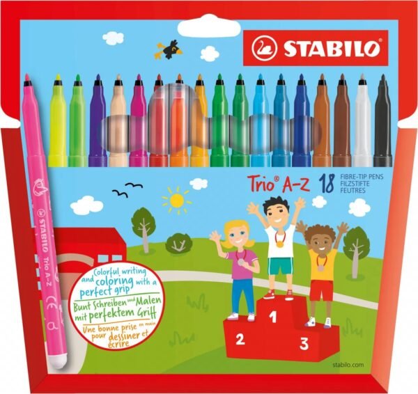 STABILO Trio A-Z astuccio in cartone da 18 colori ass.